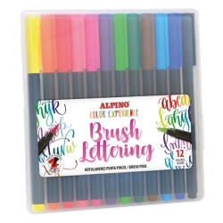 Zestaw pisaków Alpino Brush Lettering 12 kolorów